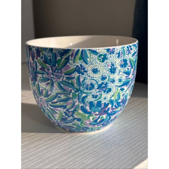 Lilly Pulitzer Ceramic Coffee Mug Tea Cup floral with Gold detail - Picture 7 of 9